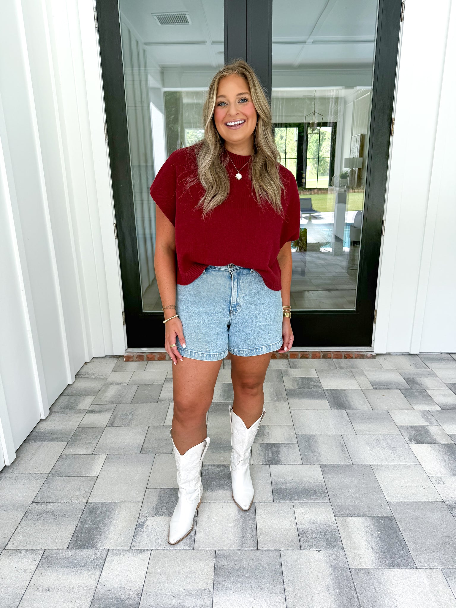 Garnet Drop Shoulder Top