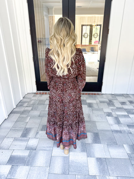 Brown Floral Maxi