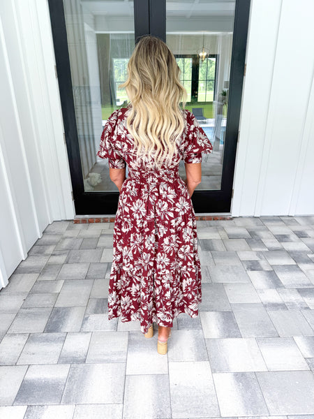 Wine Floral Maxi