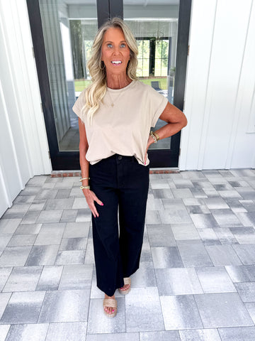 Black Denim Pants