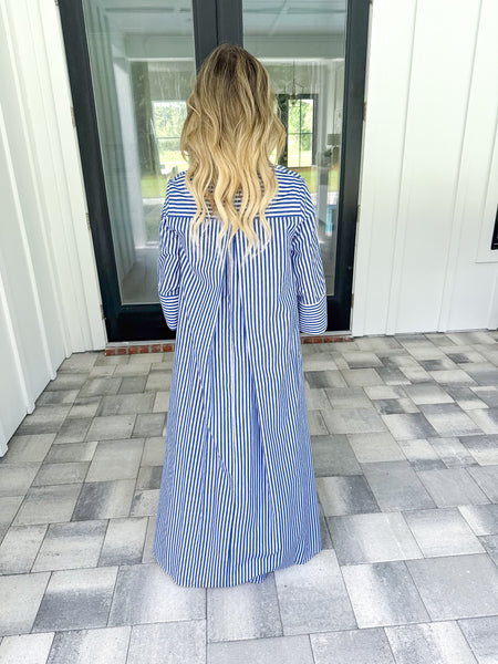 Navy Striped Maxi