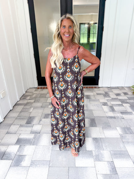 Chocolate Printed Maxi