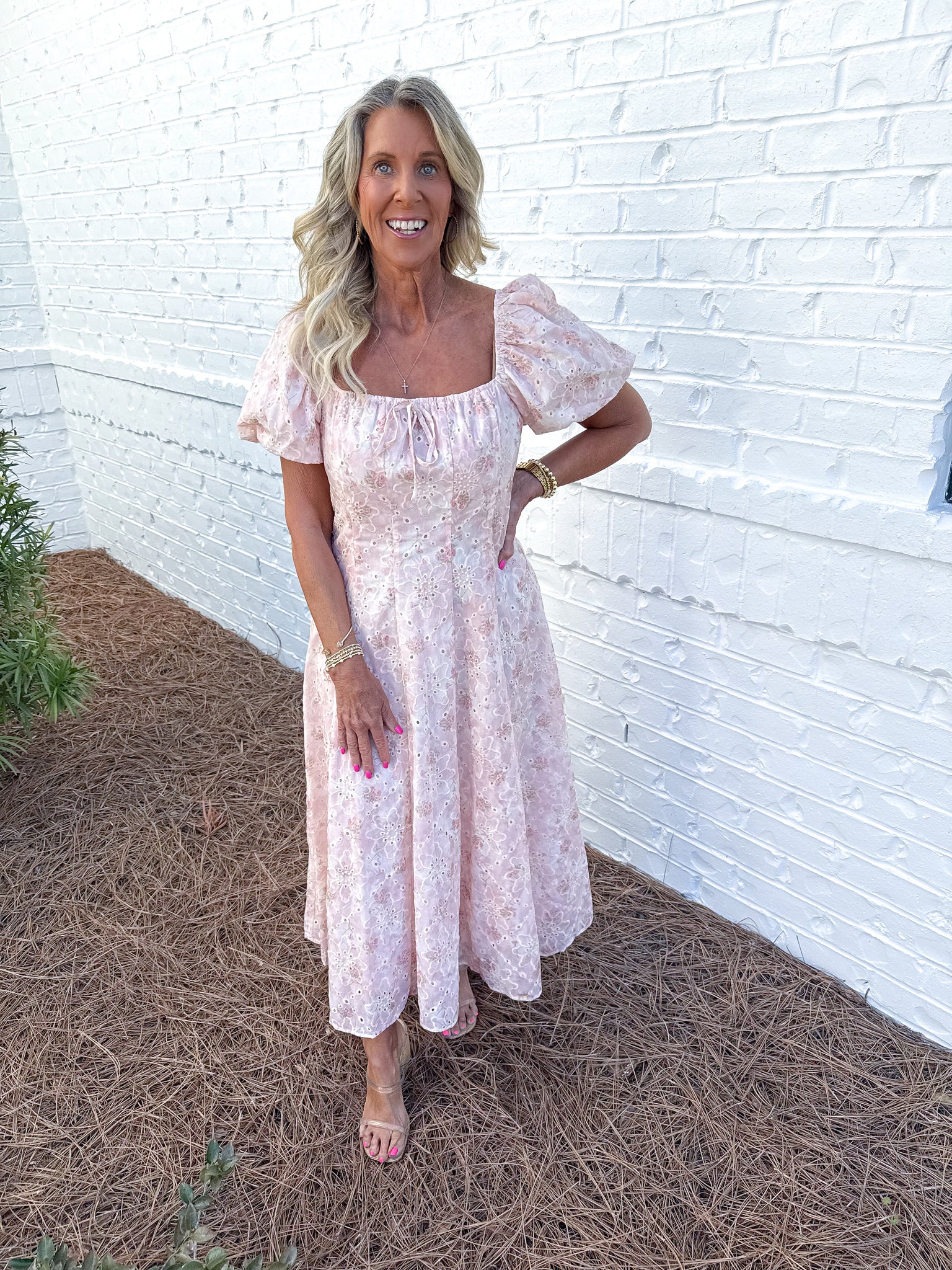 Pink Floral Midi