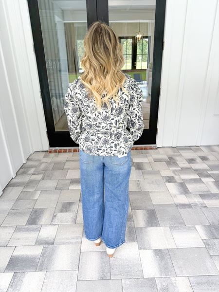 Floral Ruffle Top