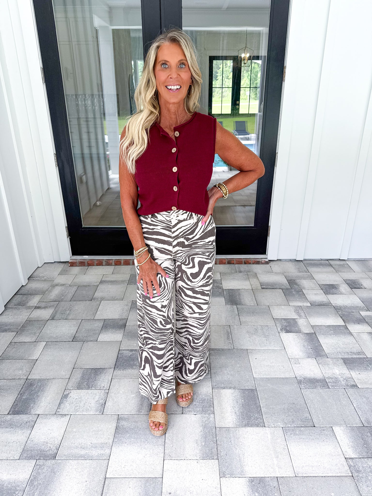 Zebra Denim Pants