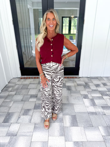 Zebra Denim Pants
