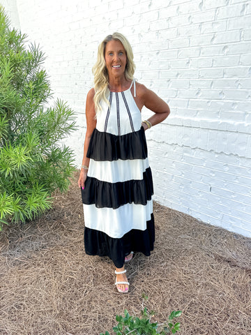 Chiffon Ruffle Maxi