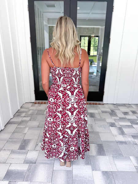Garnet Printed Midi Set