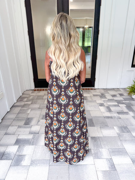 Chocolate Printed Maxi