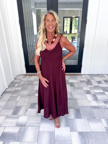 Garnet Linen Maxi