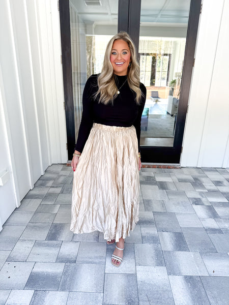 Champagne Midi Skirt