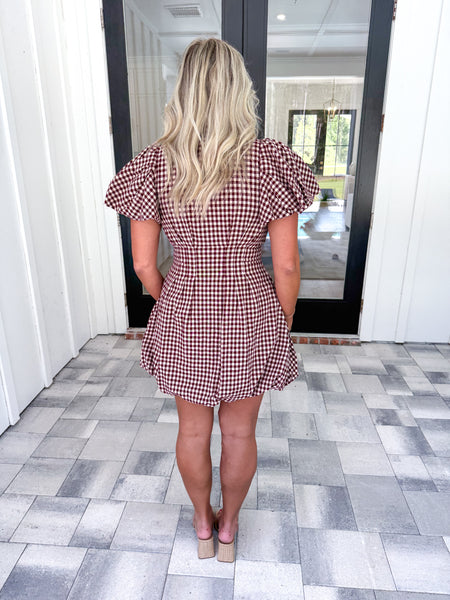 Garnet Checkered Dress