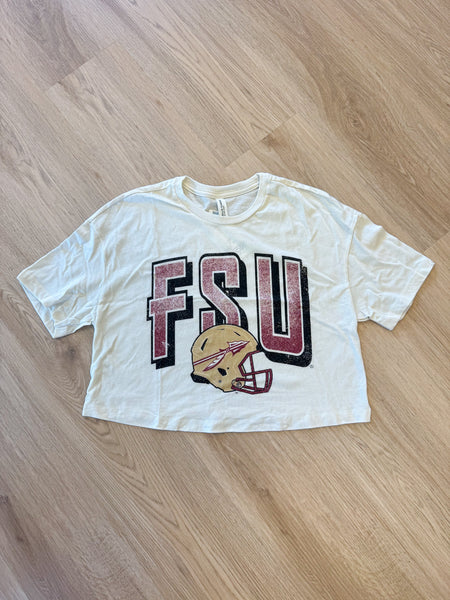 Seminoles Helmet Cropped Tee