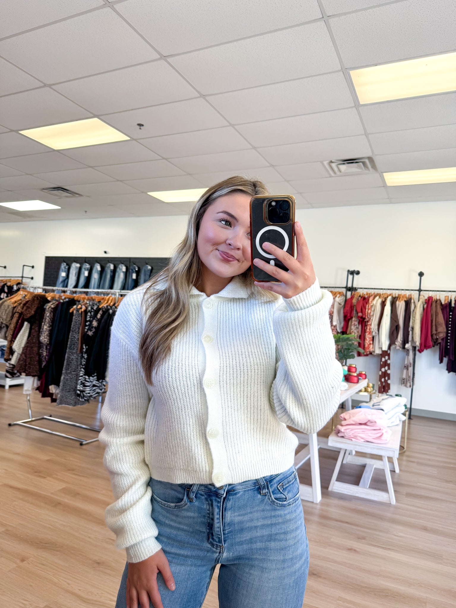 Ivory Collared Sweater
