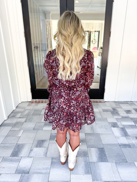 Brown Floral Dress