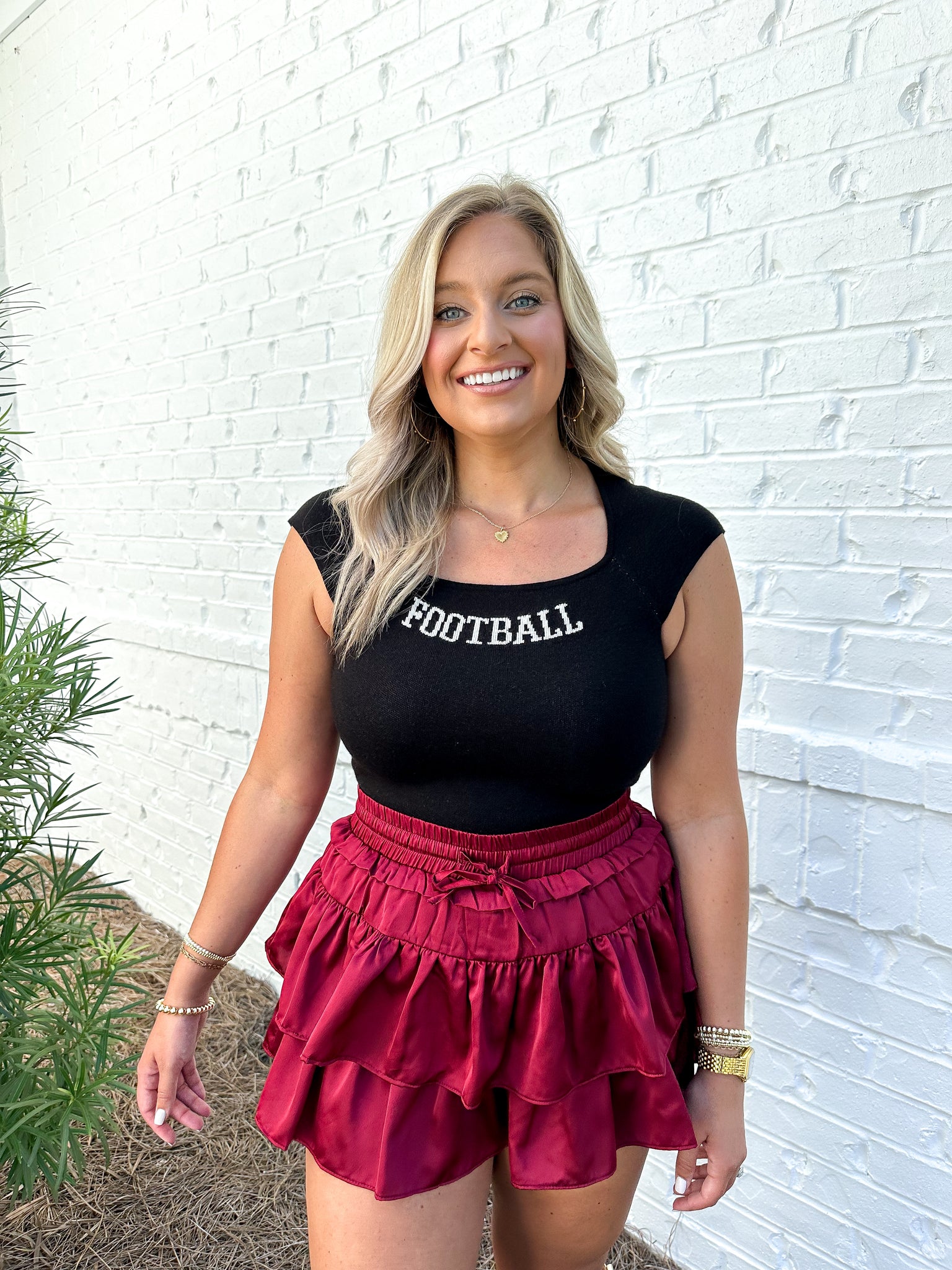 Football Knit Top