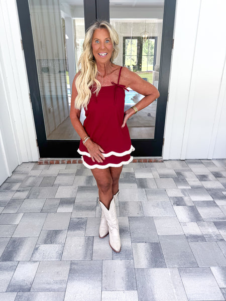 Garnet Fringe Skort Set