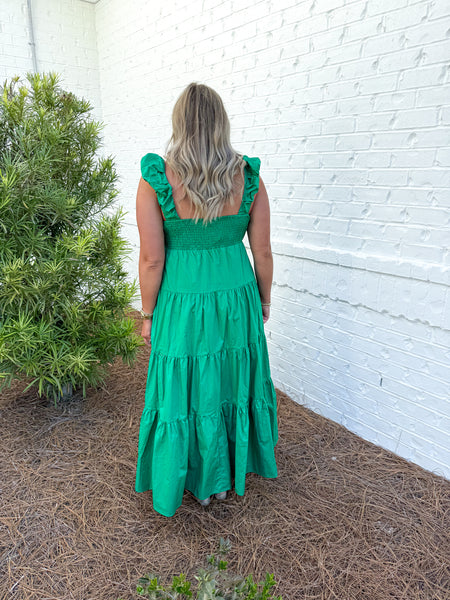 Green Poplin Maxi