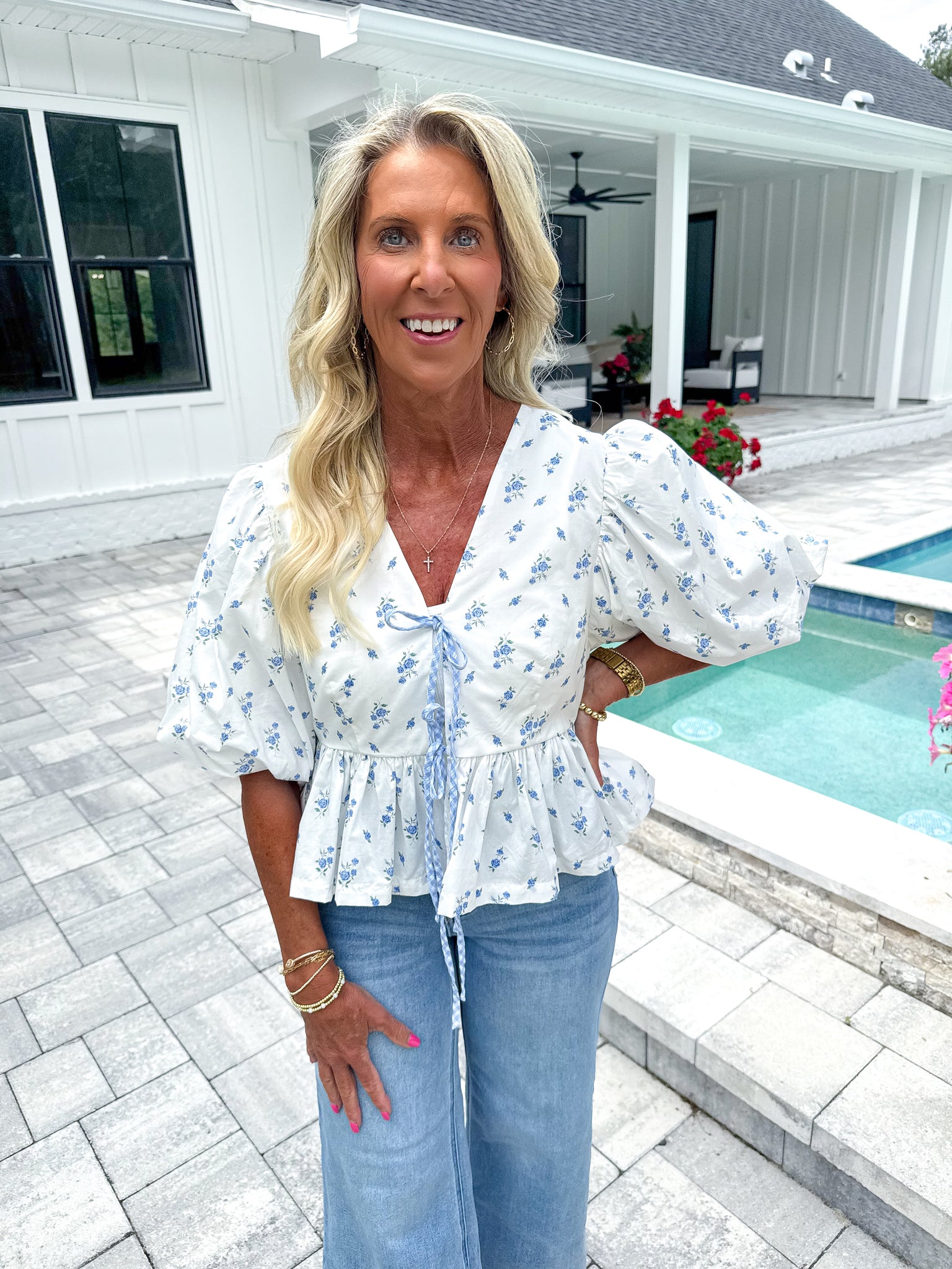 Floral Tied Top