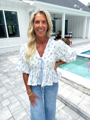 Floral Tied Top