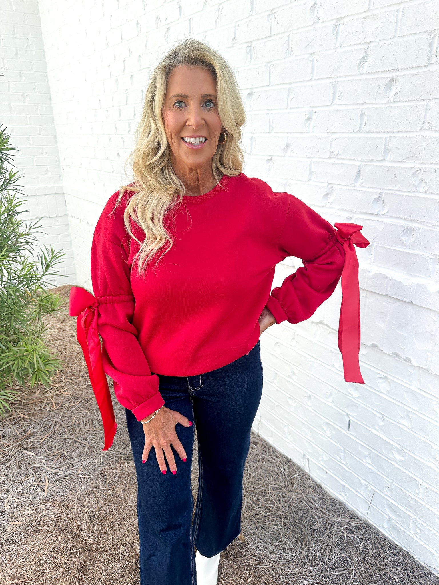 Red Bow Sweatshirt