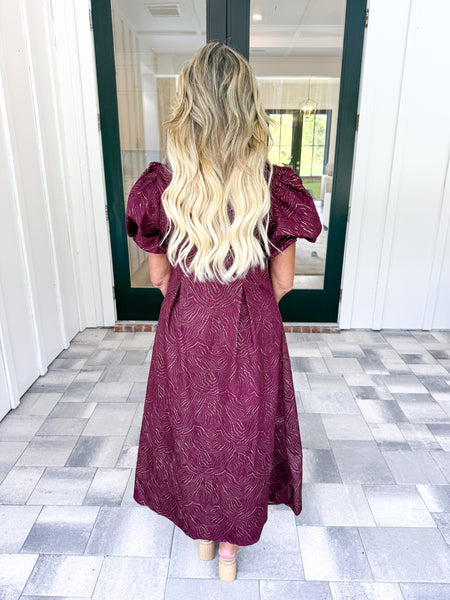 Garnet Lurex Midi