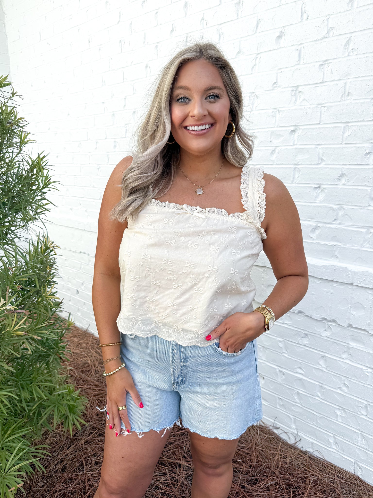 Lace Trim Top