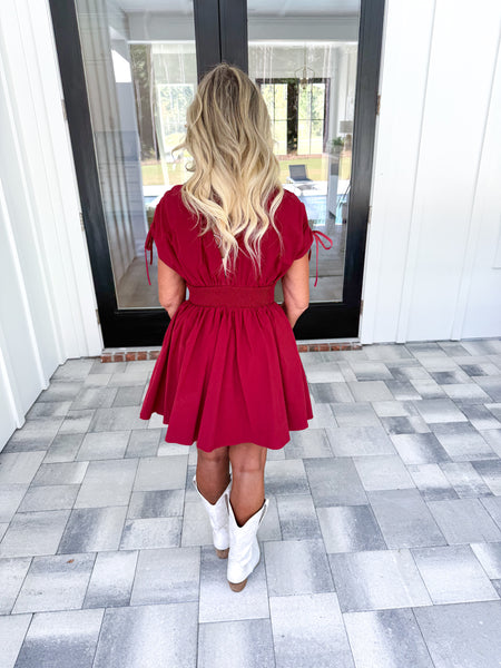 Garnet V-Neck Dress