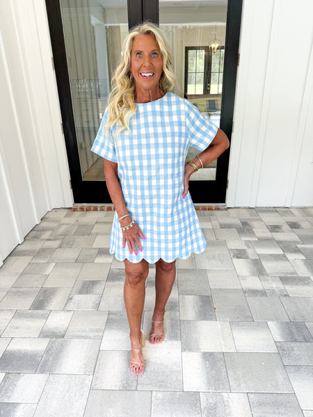 Blue Plaid Dress