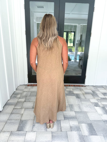 Halter Linen Maxi