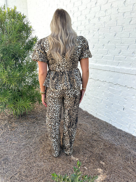 Leopard Twill Pants