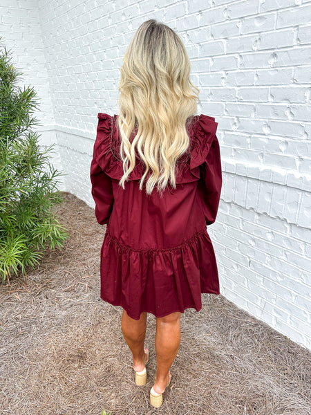 Garnet Ruffle Dress