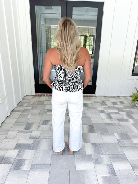 Zebra Corset Top