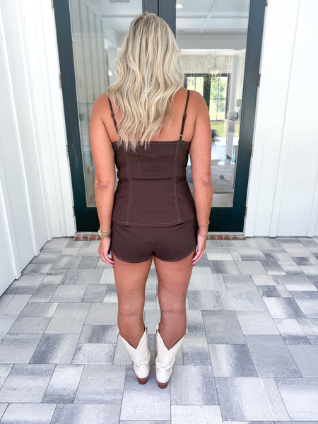 Brown Short Set