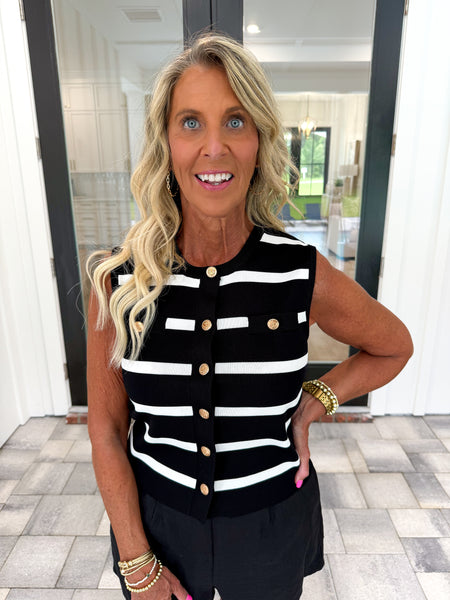 Striped Knit Top