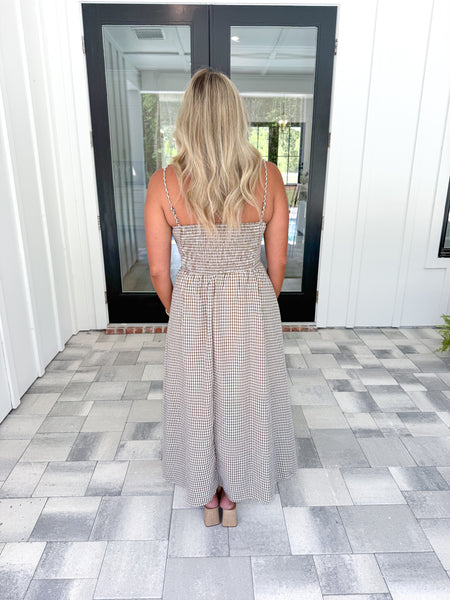 Brown Plaid Dress