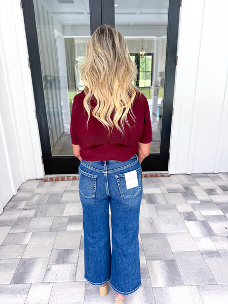 Garnet Tie Knit Top