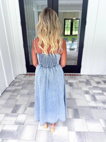 Denim Corset Midi