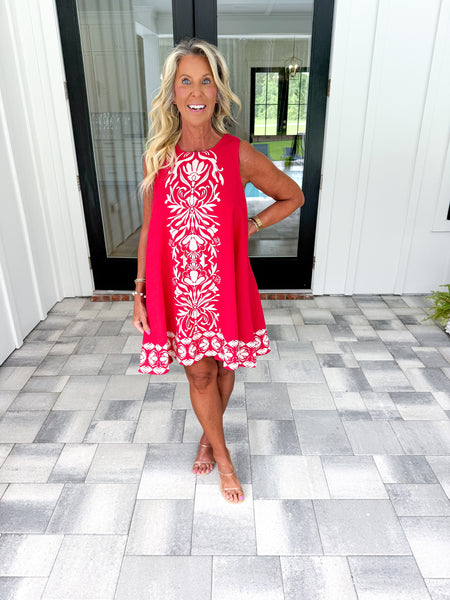 Red A-Line Dress