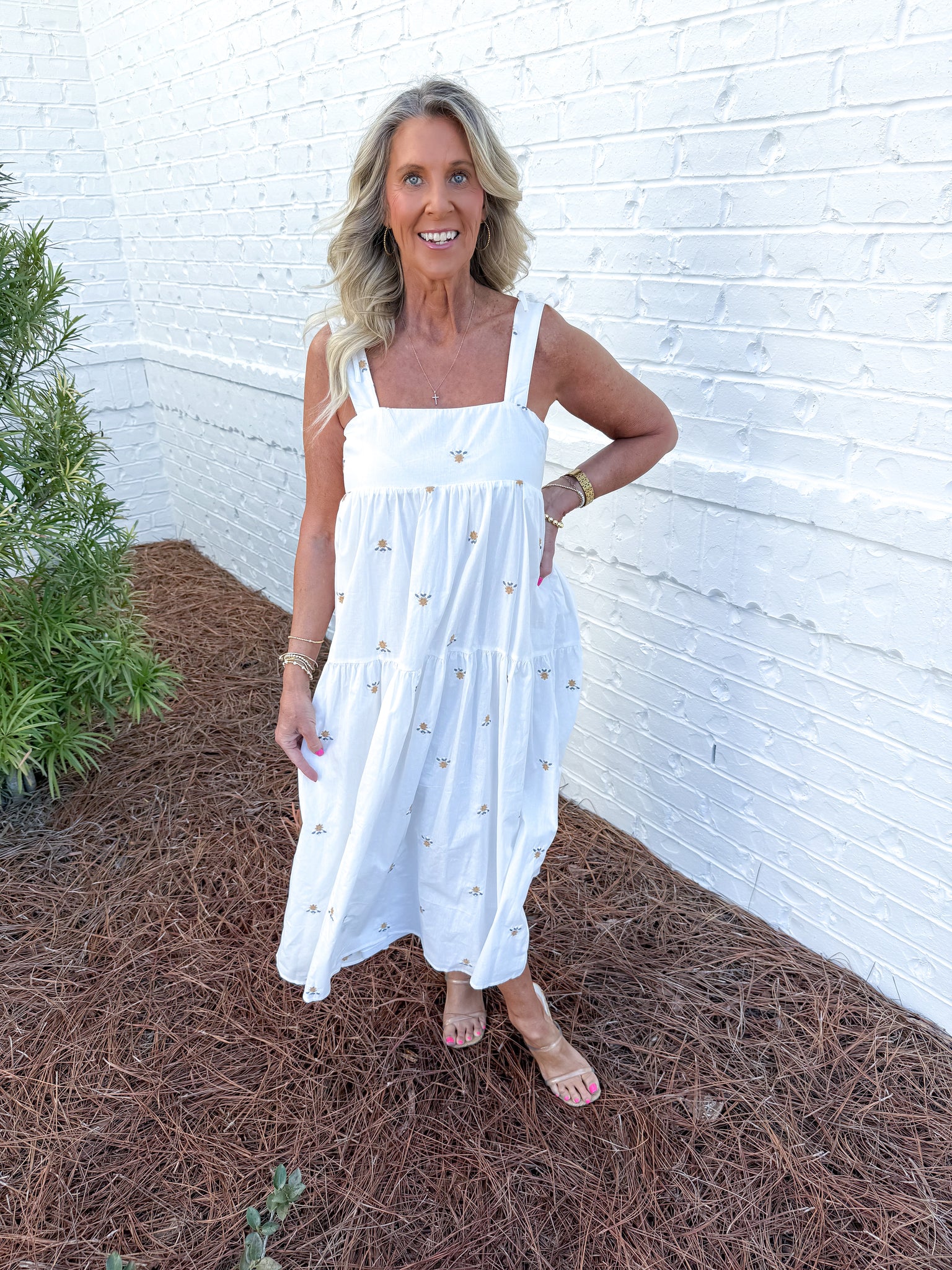 Floral Embroidered Midi