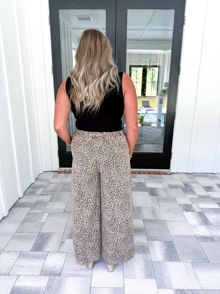 Leopard Tie Pants