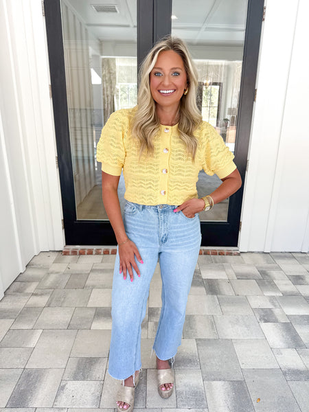 Yellow Textured Knit