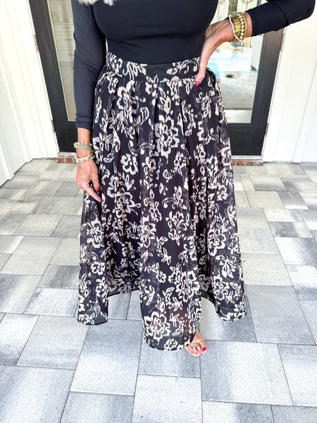 Floral Midi Skirt