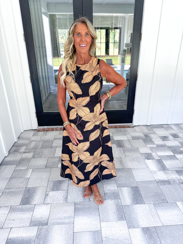 Bold Floral Midi