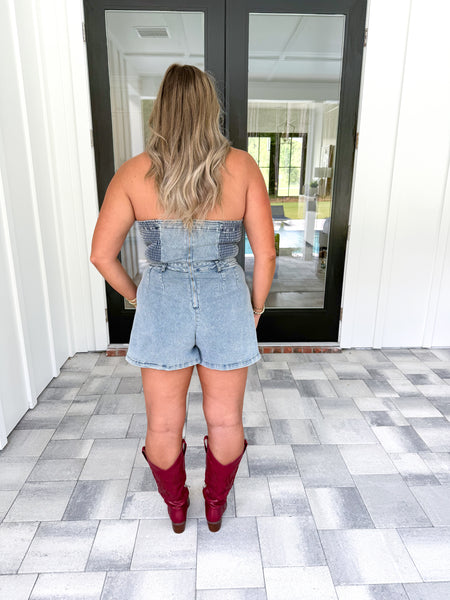 Denim Romper