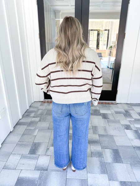 Grey Striped Sweater