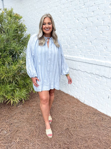 Blue Textured Dress