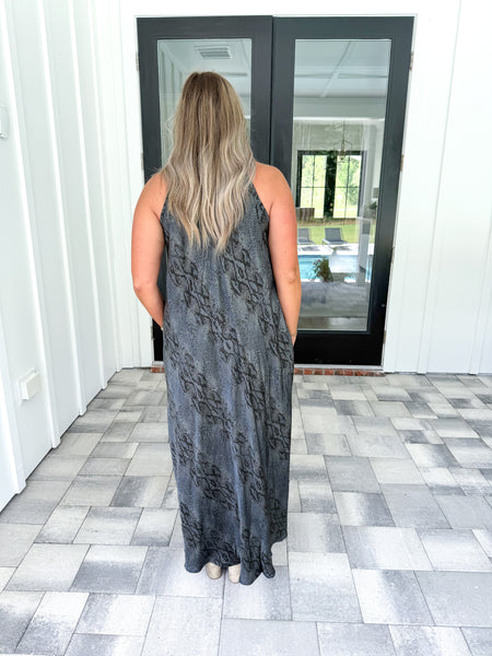 Snake High Neck Maxi