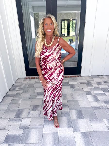 Abstract Midi Skirt
