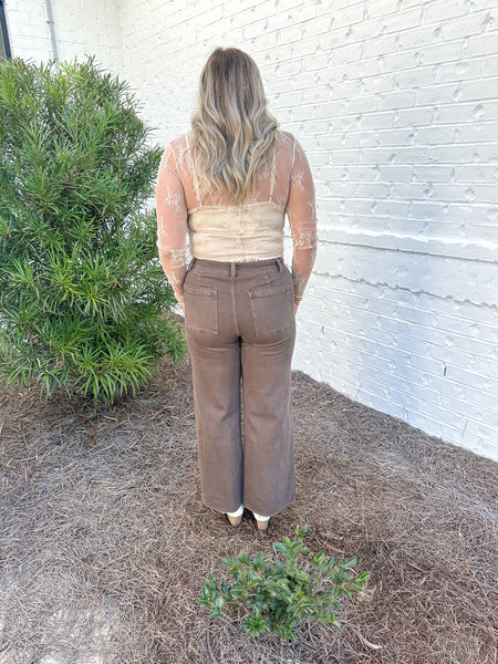 Cream Lace Top